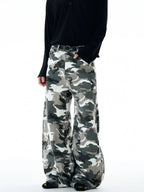 ISIETS Camouflage Wide Leg Overalls