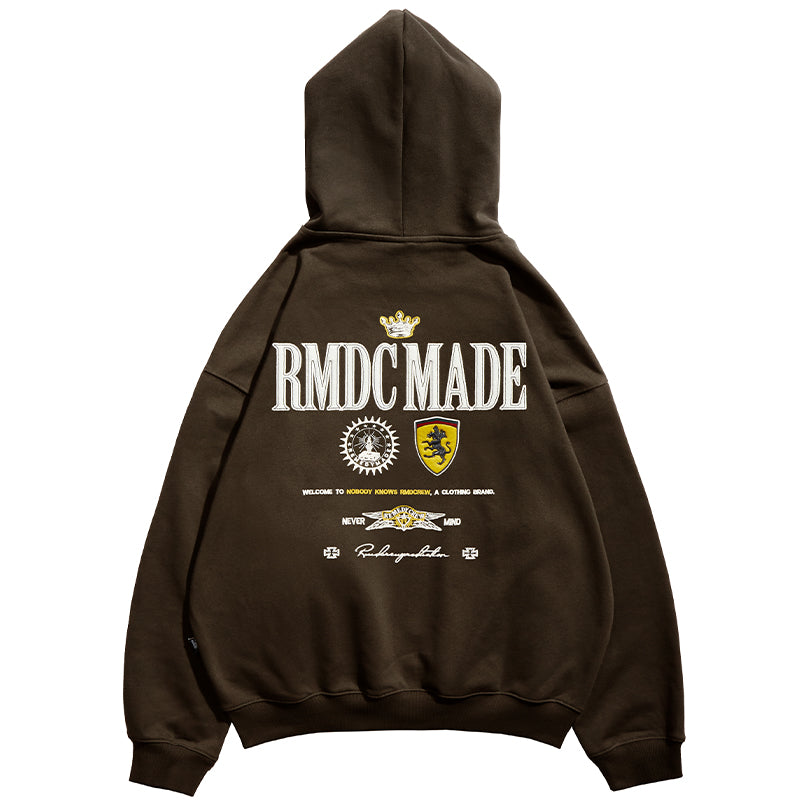 Remedy Embroidered Loose Hooded Sweater