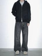 PLUS NO LOGO Casual Simple Zipper Hoodie Sweater