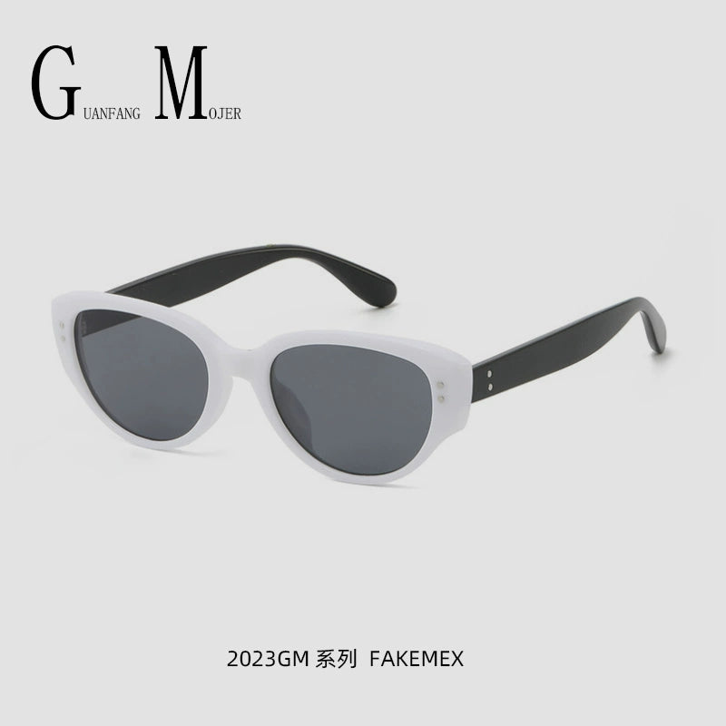 Wang Jiaer Retro Narrow Sunglasses Small Face Trend Style
