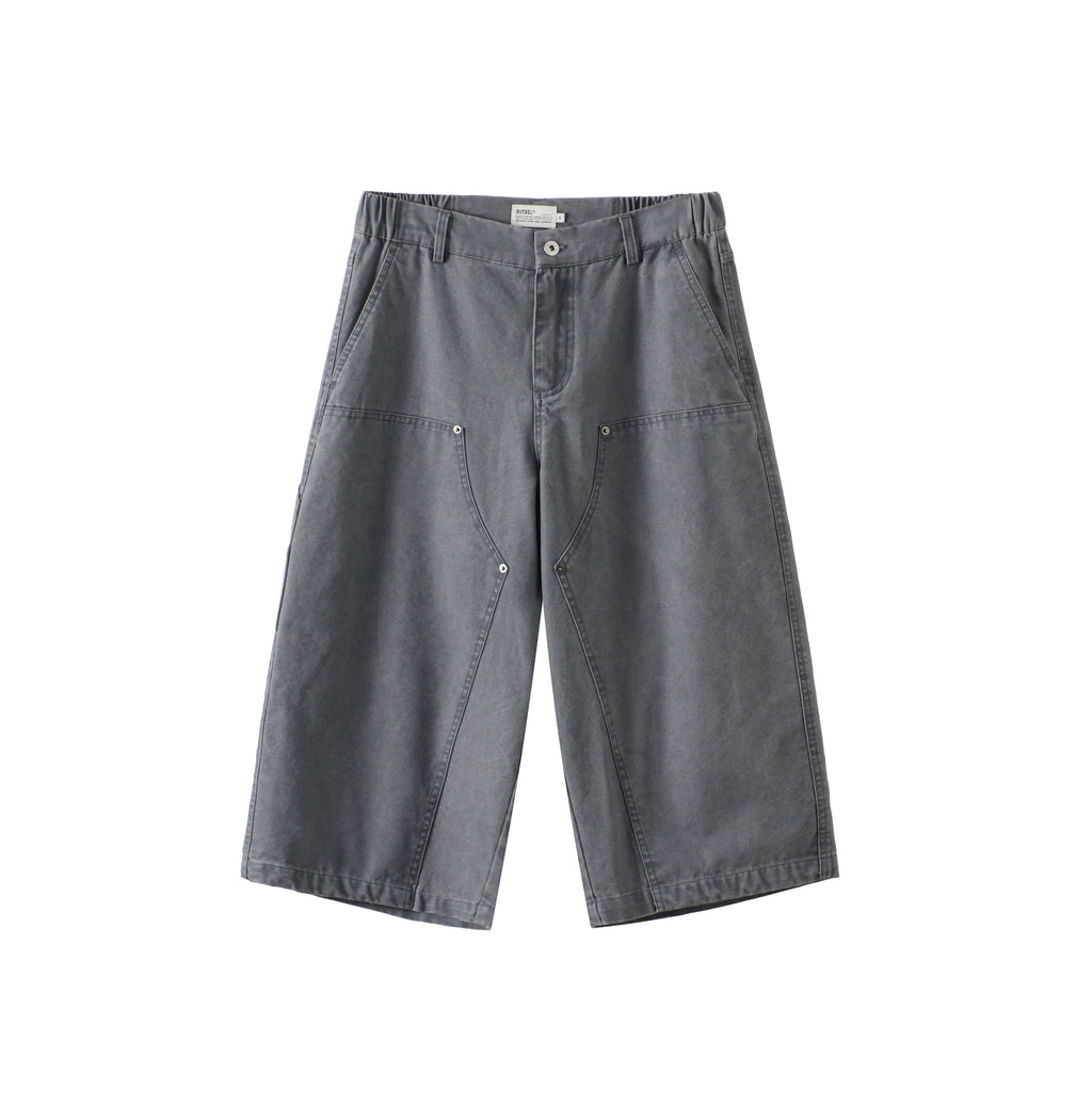 BUTTBILL 25SS Urban Safari Vintage Commuter Japanese Leaven Wash Logging Tooling Capris Shorts