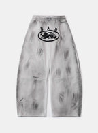 BADBLOOD High-Waist Wide-Leg Scimitar Sweatpants