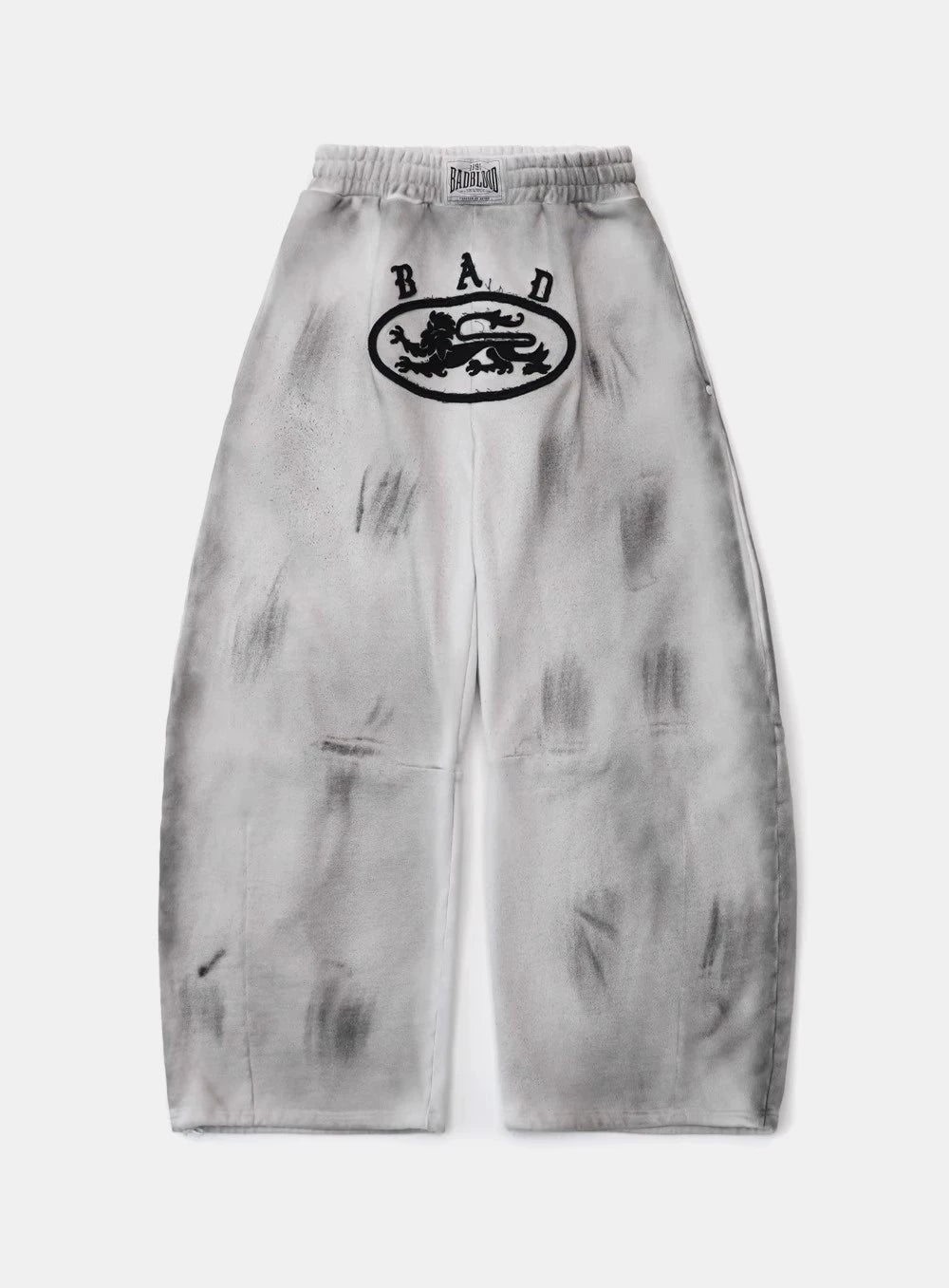 BADBLOOD High-Waist Wide-Leg Scimitar Sweatpants