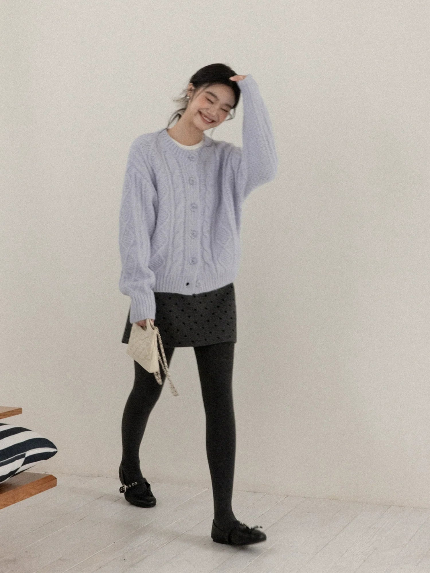 Cantonstory Sweet Fragrant Thickened Loose Knitted Sweater