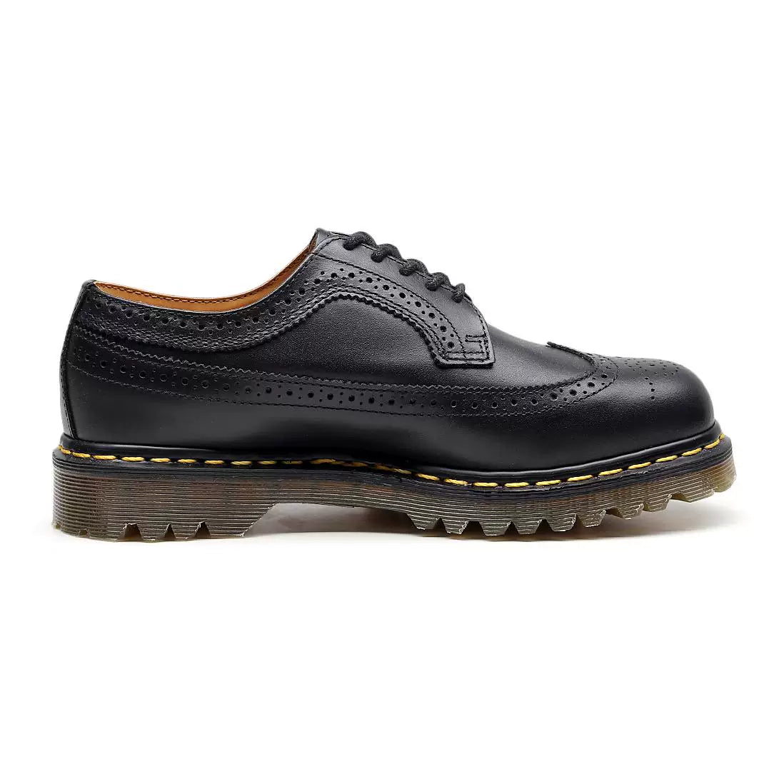Ram Era Brogue Carved Classic Black Shoes