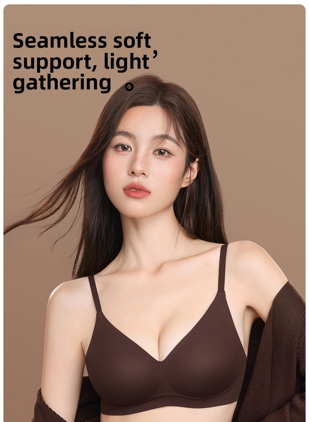 Secret World Traceless Soft Support Rimless Bra