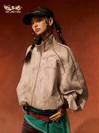 BJHG Contrasting Print Short Jacket