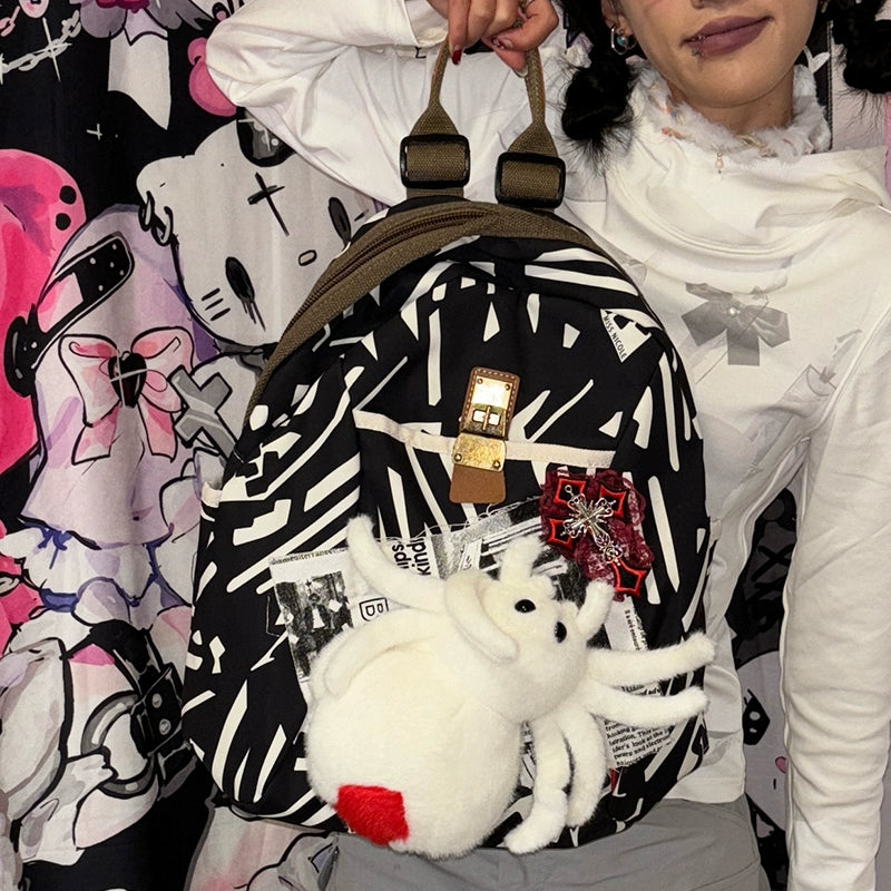 Daylight Desire Gothic Y2K Spider School Backpack