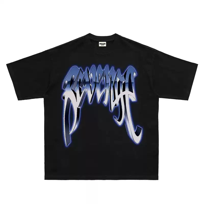 Revenge Grid XXXTENTACION Vintage Print Short Sleeve T Shirt