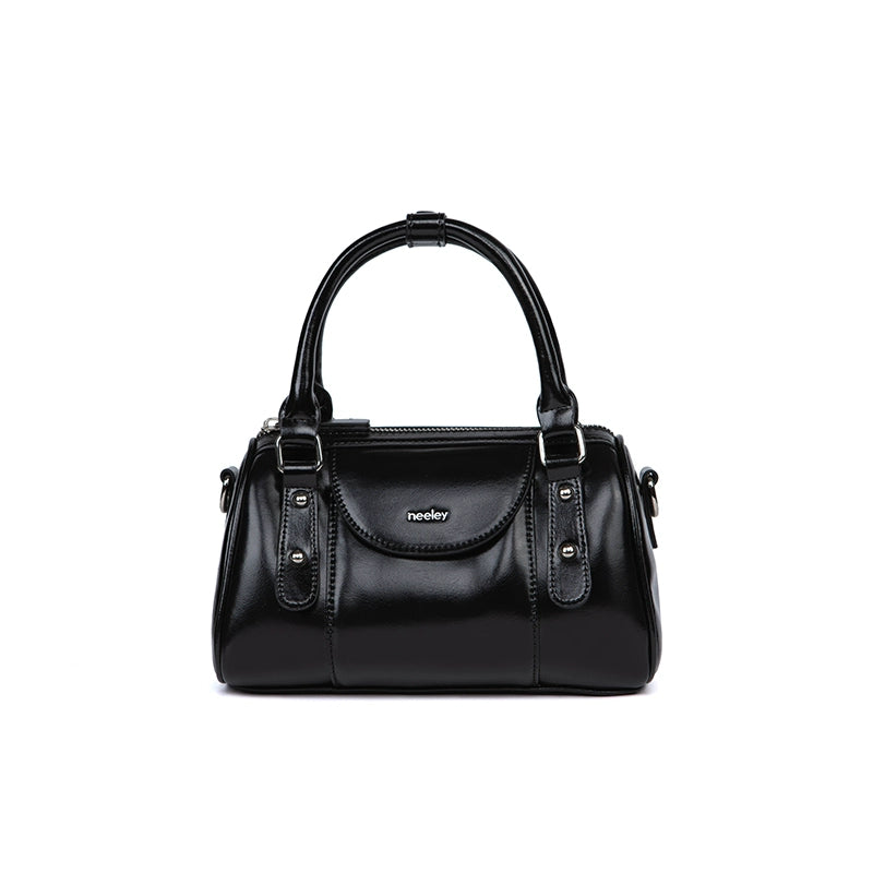 Neeley Soft Wax Leather Boston Pillow Bag