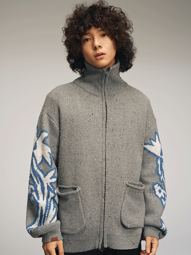 OSCill Ink Jinglan Zipper Sweater Cardigan