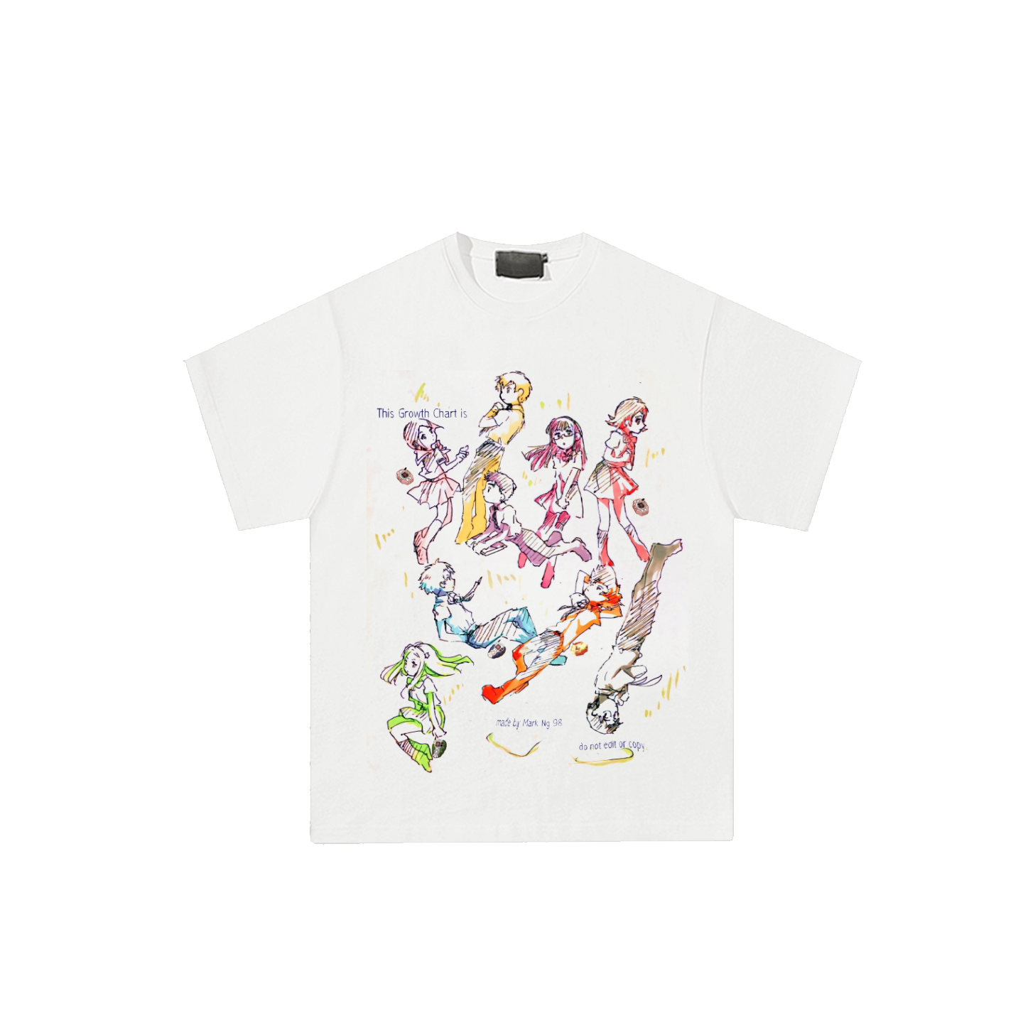 Evaporer Digimon Dopamine Y2k Comic Short Sleeve T