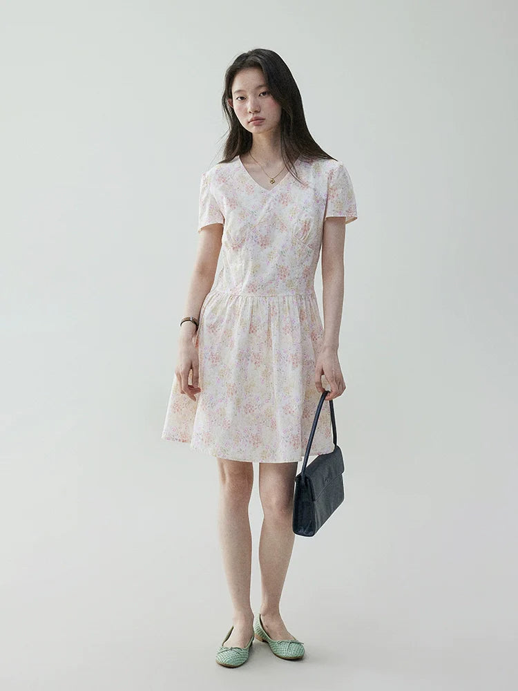 VOOE V-neck Floral Sweet Dress