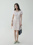 VOOE V-neck Floral Sweet Dress