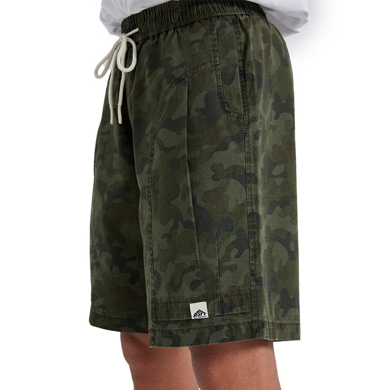 Inflation Checked Camouflage Drawstring Shorts