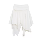 HTYM Halter One-Shoulder Mohair Sweater for Women