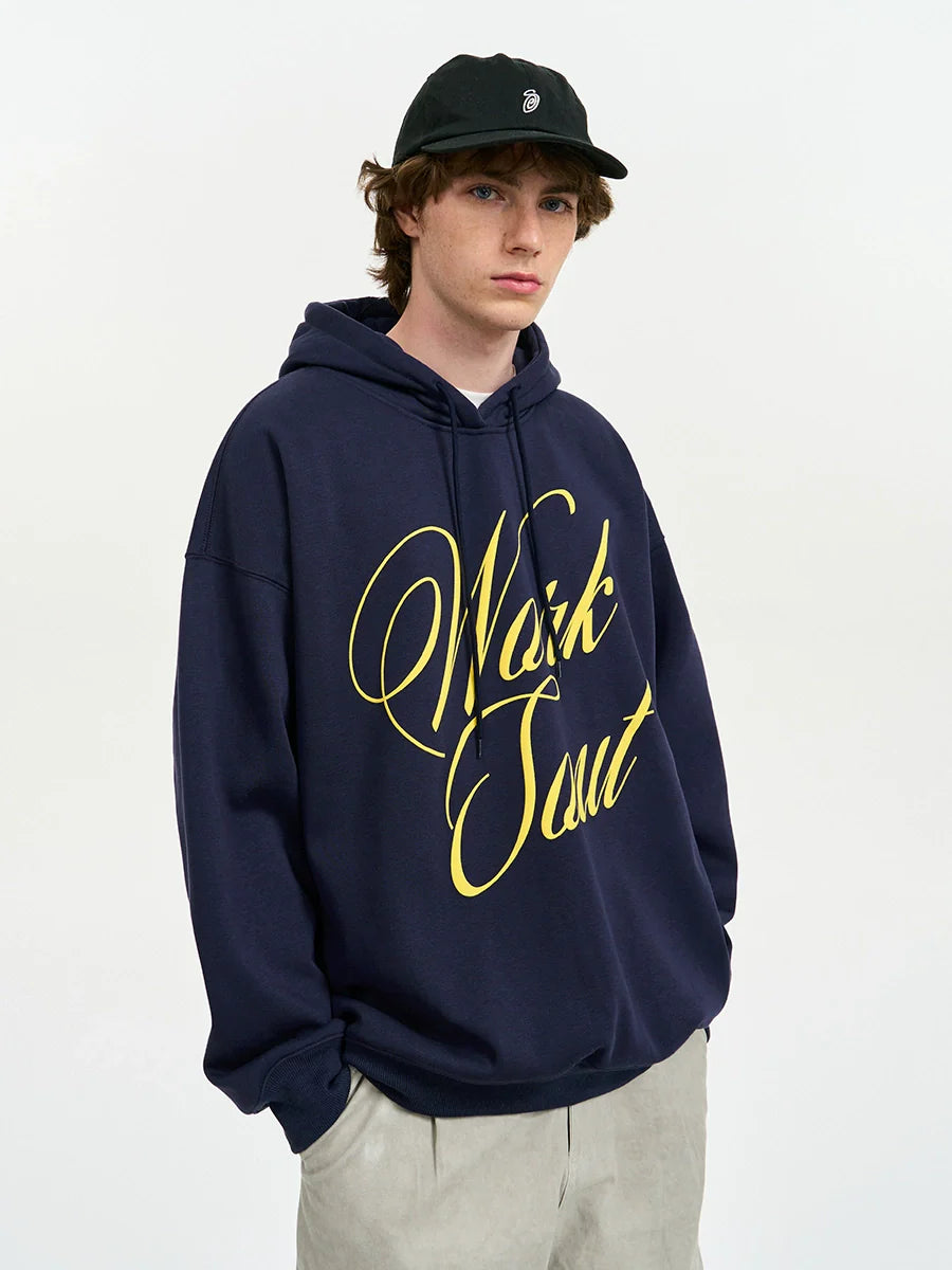 NICEBAD Flower LOGO Printed Hooded Sweater