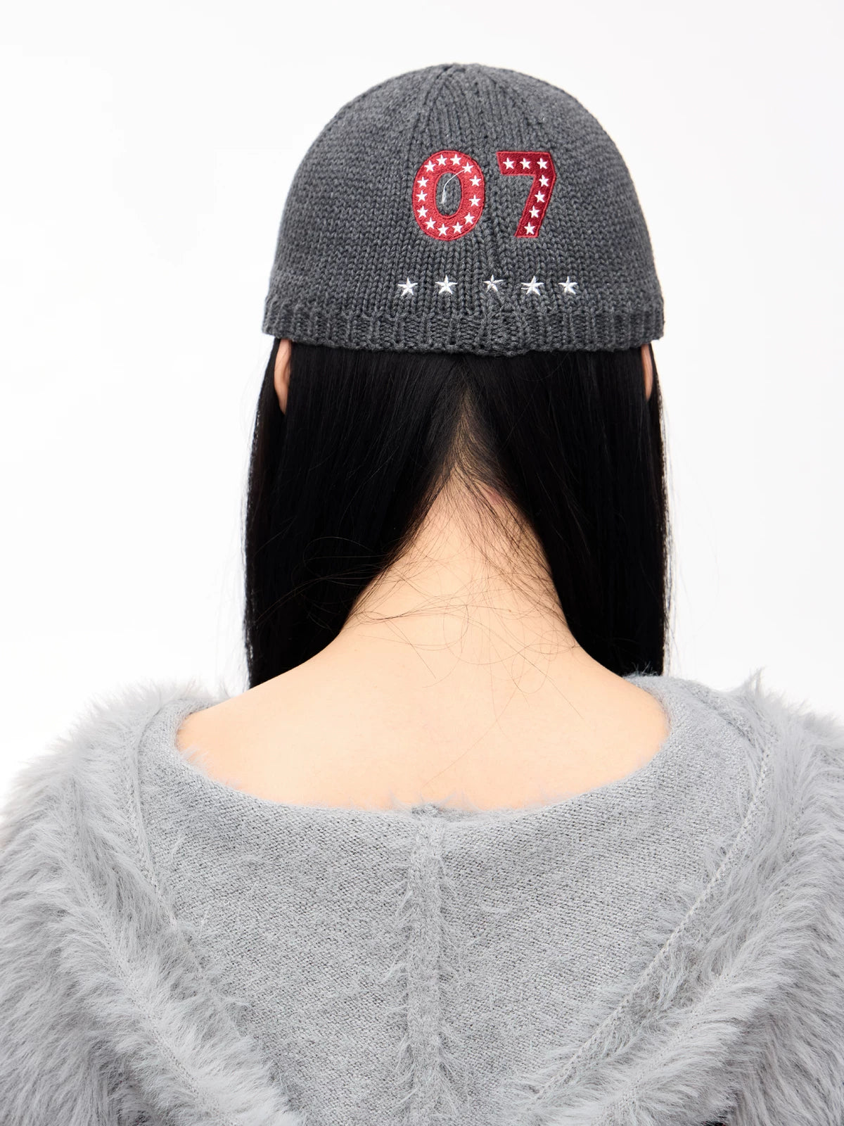 PEOPLESTYLE Star Embroidered Woolen Peaked Cap