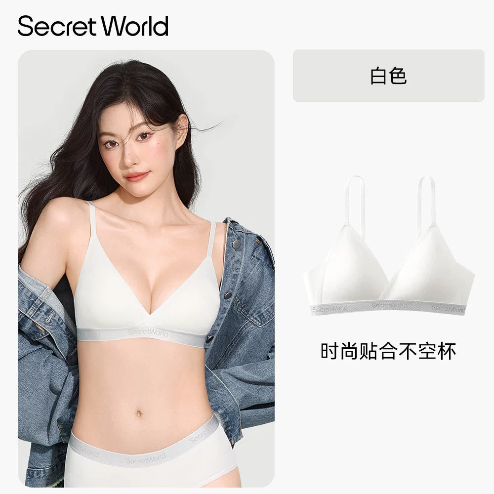 Secret World Sports Gathering Traceless Thin Bra Cover Set