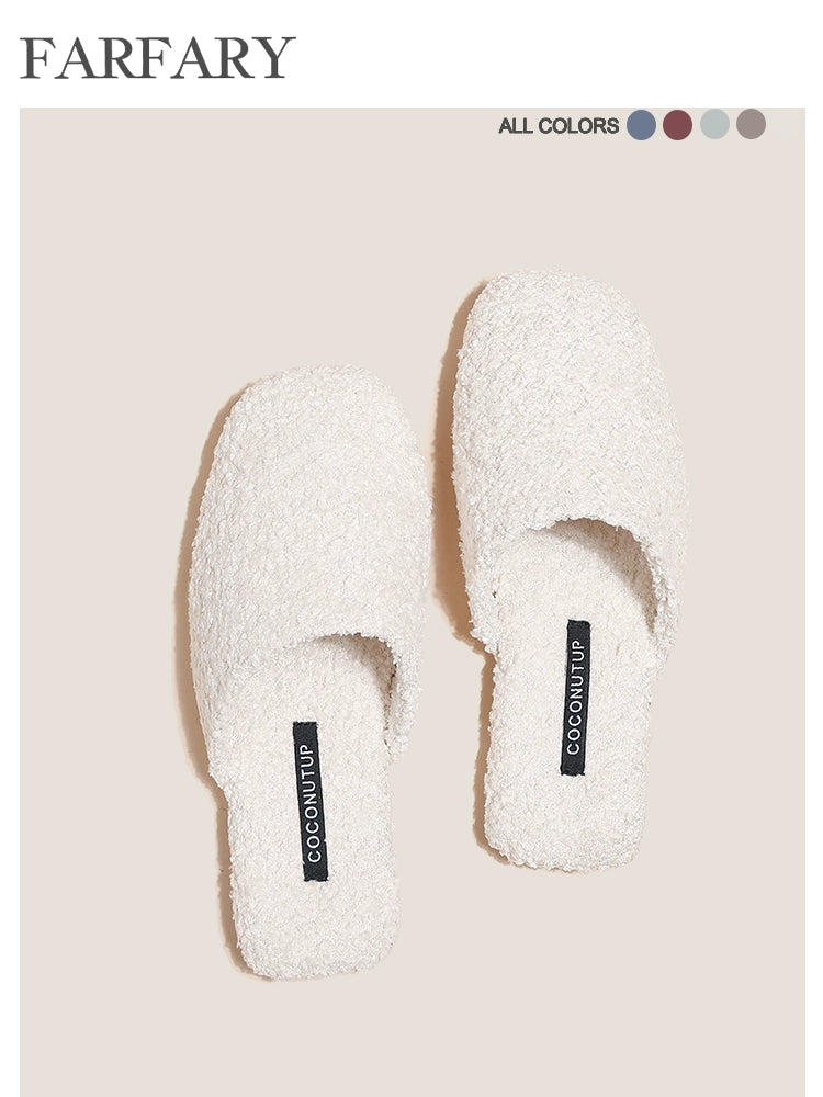 Farfary Retro Velvet Half Slippers