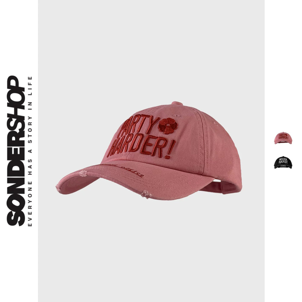 SONDER SHOP WORK HARD Embroidered Baseball Cap