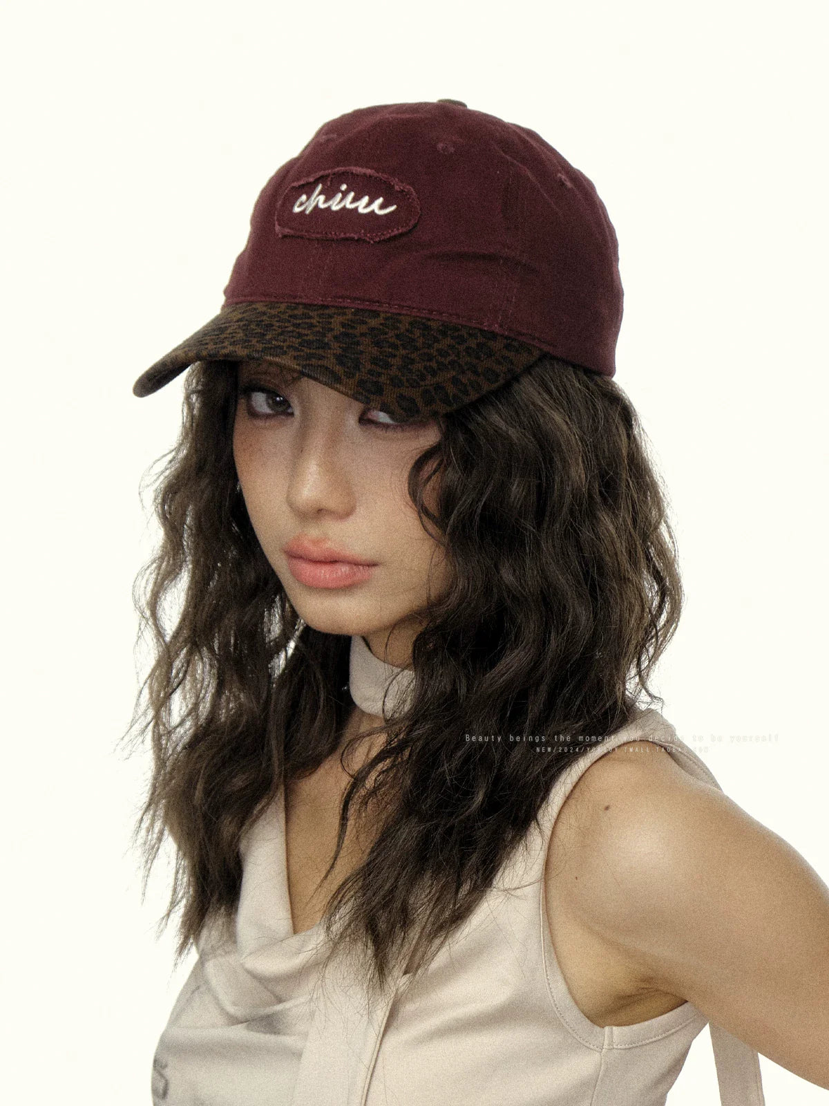 YORSOY Leopard Print Color Matching Fashionable Cap