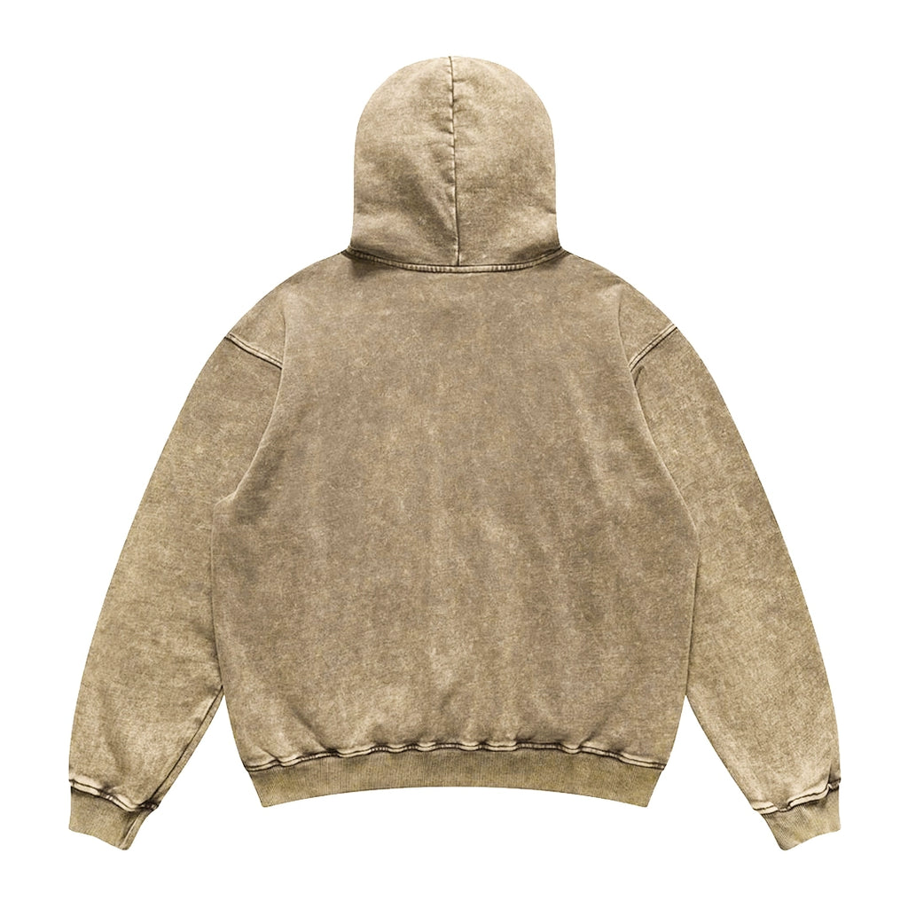 BOMBA STUDIO Washed Distressed Street Hoodie