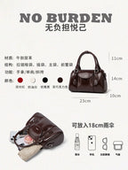 Neeley Soft Wax Leather Boston Pillow Bag