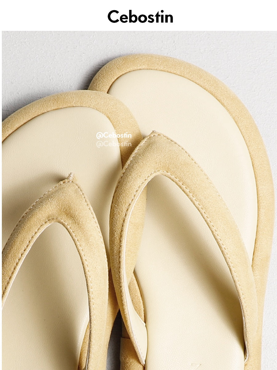 Cebostin Stomping Shit Feeling Vacation Wind Pinch Foot Beach Shoes