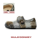 Donkey Contrasts Colors and Lazes in Mueller Shoes