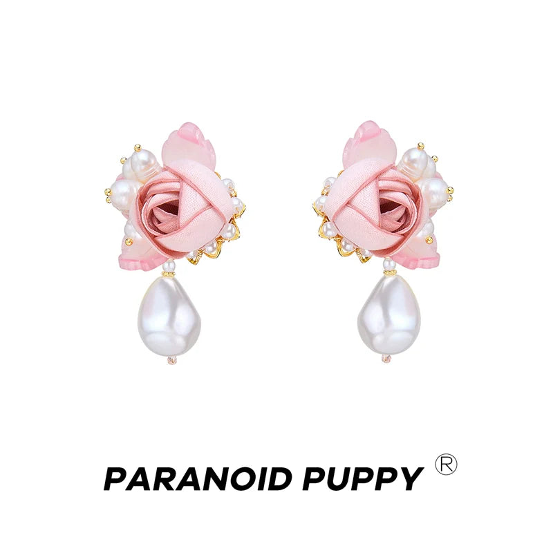 ParanoidP Flower Baroque Pearl Premium Earrings