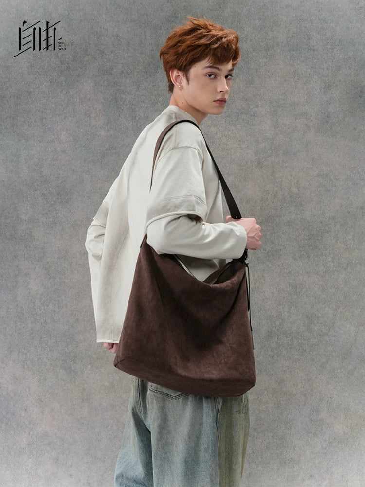 SFREEYA Suede Hobo Crossbody Bag