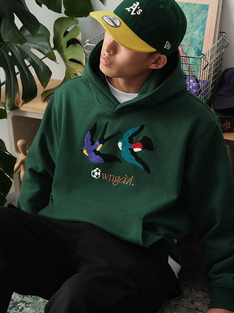 Battles Oolong Ball Double Bird Towel Embroidered Hoodie