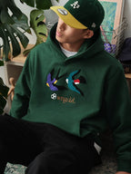 Battles Oolong Ball Double Bird Towel Embroidered Hoodie