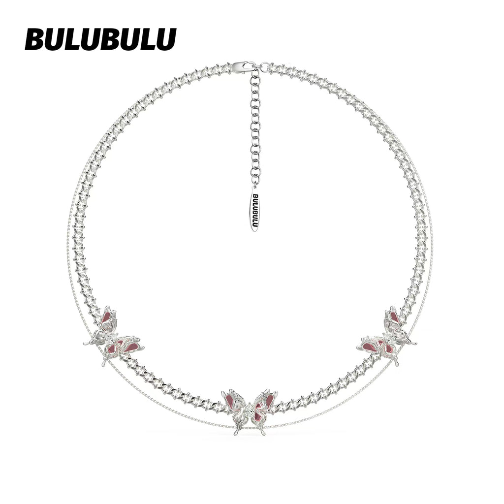 BULUBULU Mirror Butterfly Pink Earrings