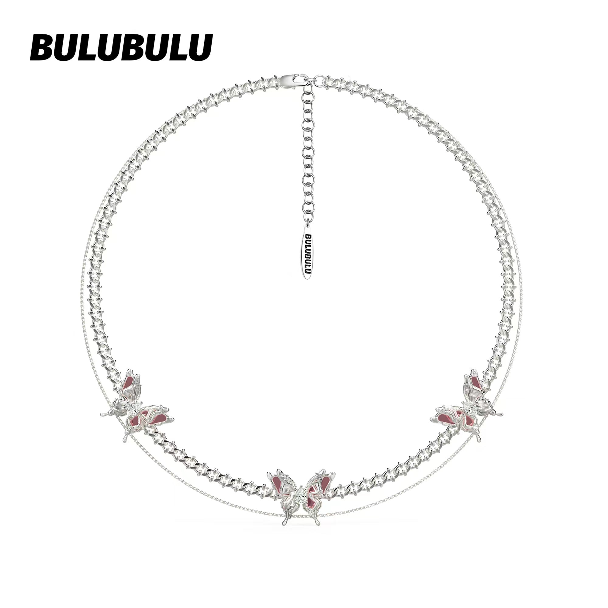 BULUBULU Mirror Butterfly Pink Earrings