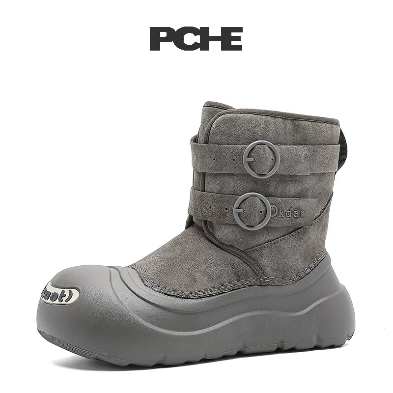 PUCH Gray Open Smile Snow Boots