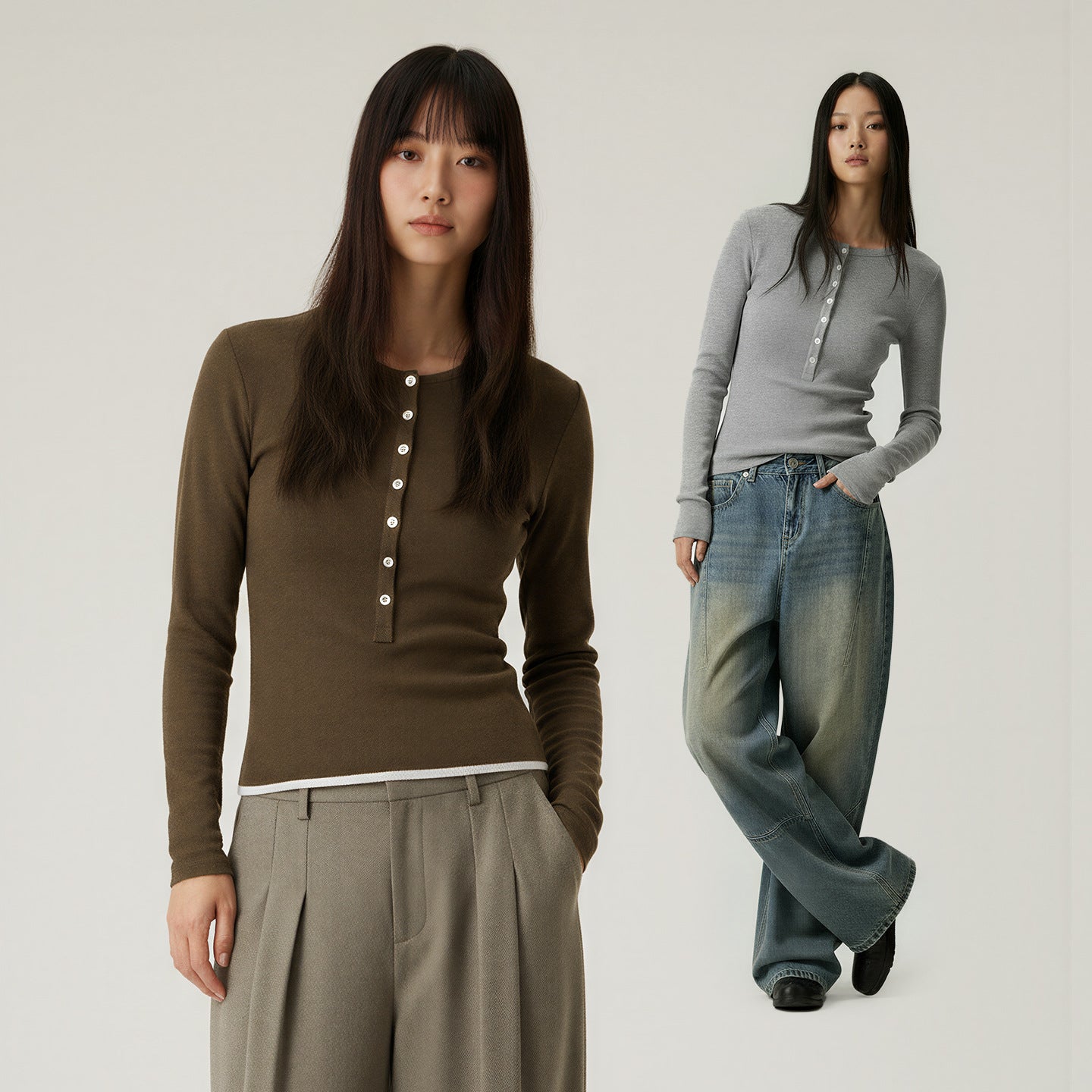 Inflation women Henly Skinny Modal Long Sleeve tee