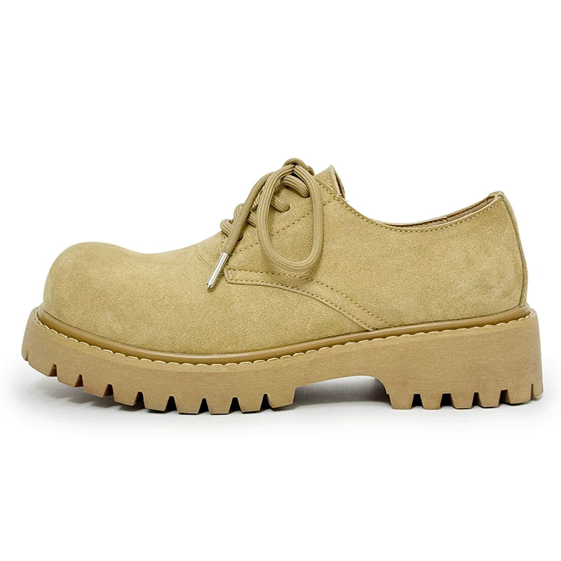 Breathable Derby Low Top Work Suede Shoes