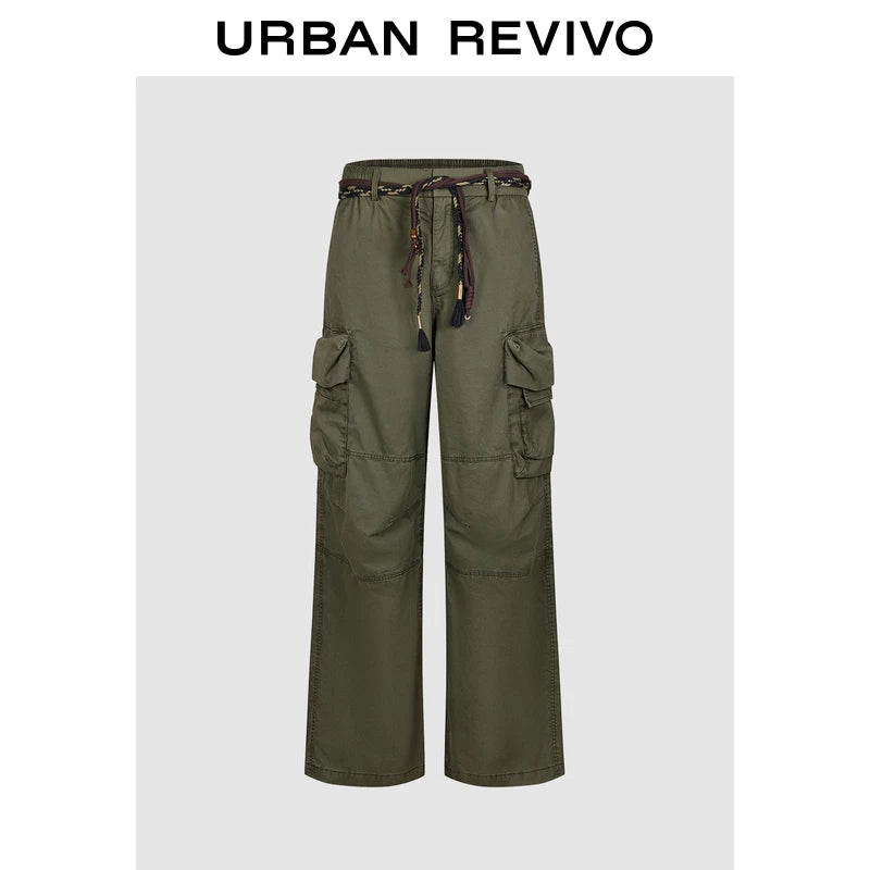 Urban Revivo Men's Workwear Pocket Wide Leg Pants