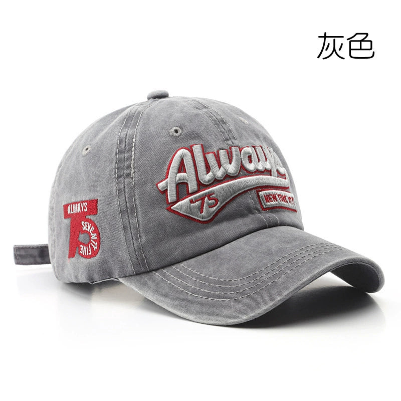 Letter Embroidered Street Baseball Cap