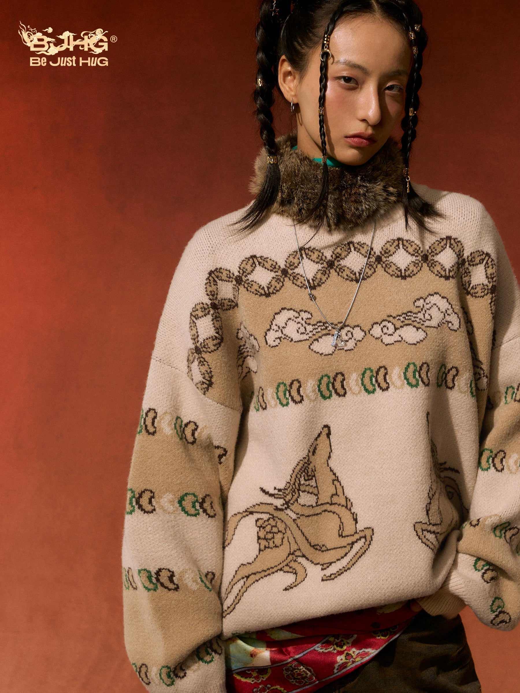 BJHG Inner Round Neck Loosesweater