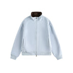 sostine Contrast Cardigan Double Zipper Jacket