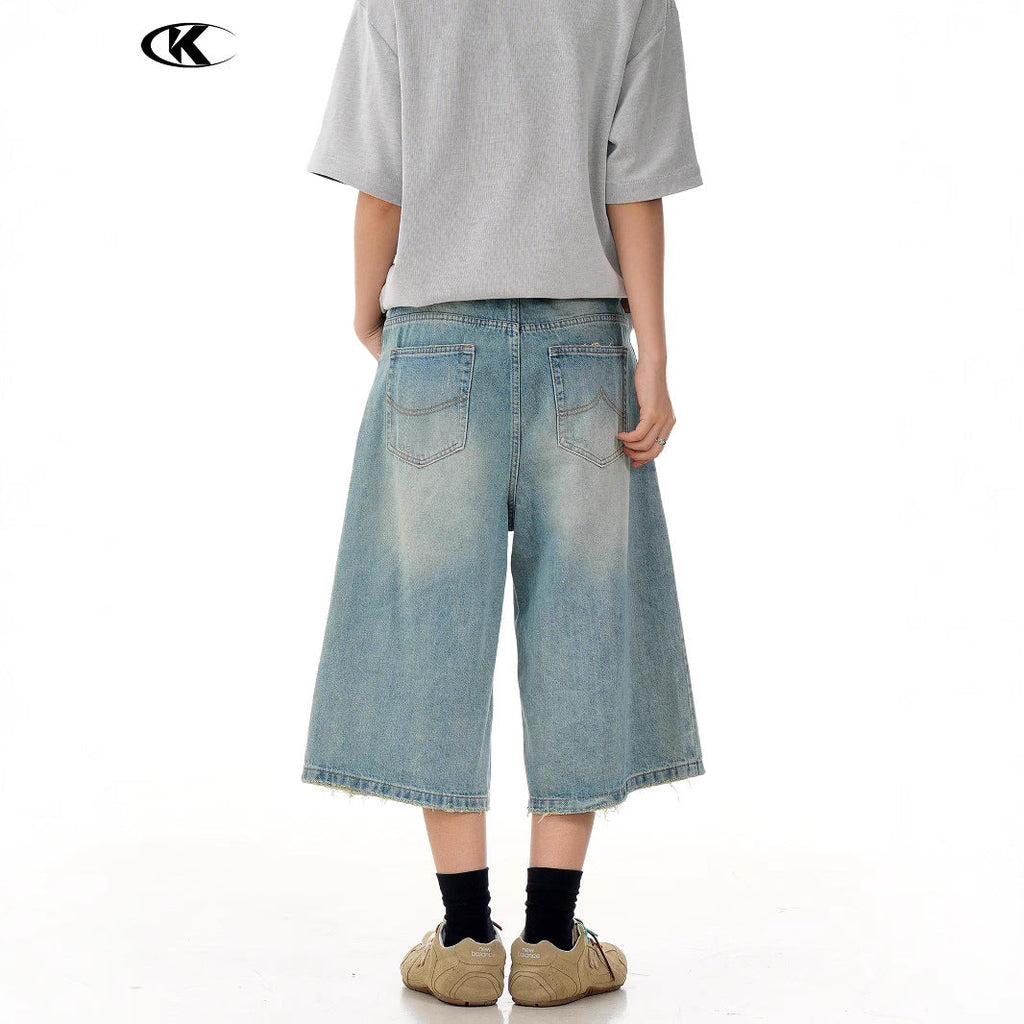 11KN Three-dimensional Cut Straight Loose Casual Shorts