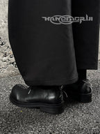 HANQIAORJI Hand-stitched First-layer Cowhide Thick-soled Big Head Shoes