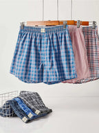 Giordano Underwear Men's Three-Pack Cotton Woven Contrast Boxers