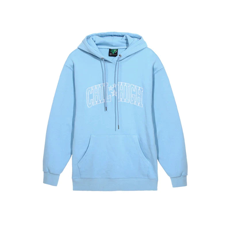 ChillHigh Loose Embroidery Hooded Pullover Sweater