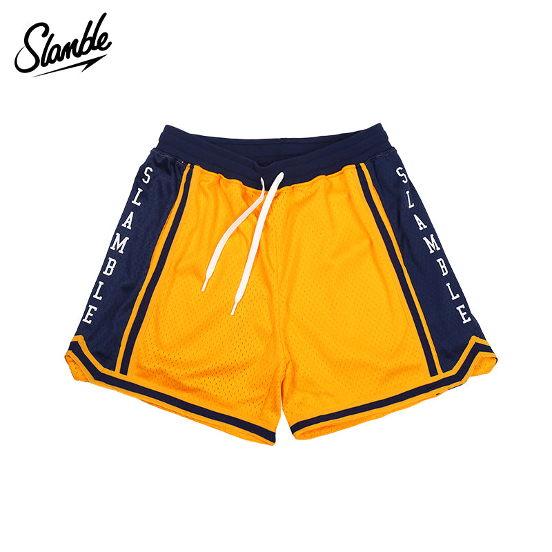 SLAMBLE Color-Block Quick-Dry Basketball Shorts