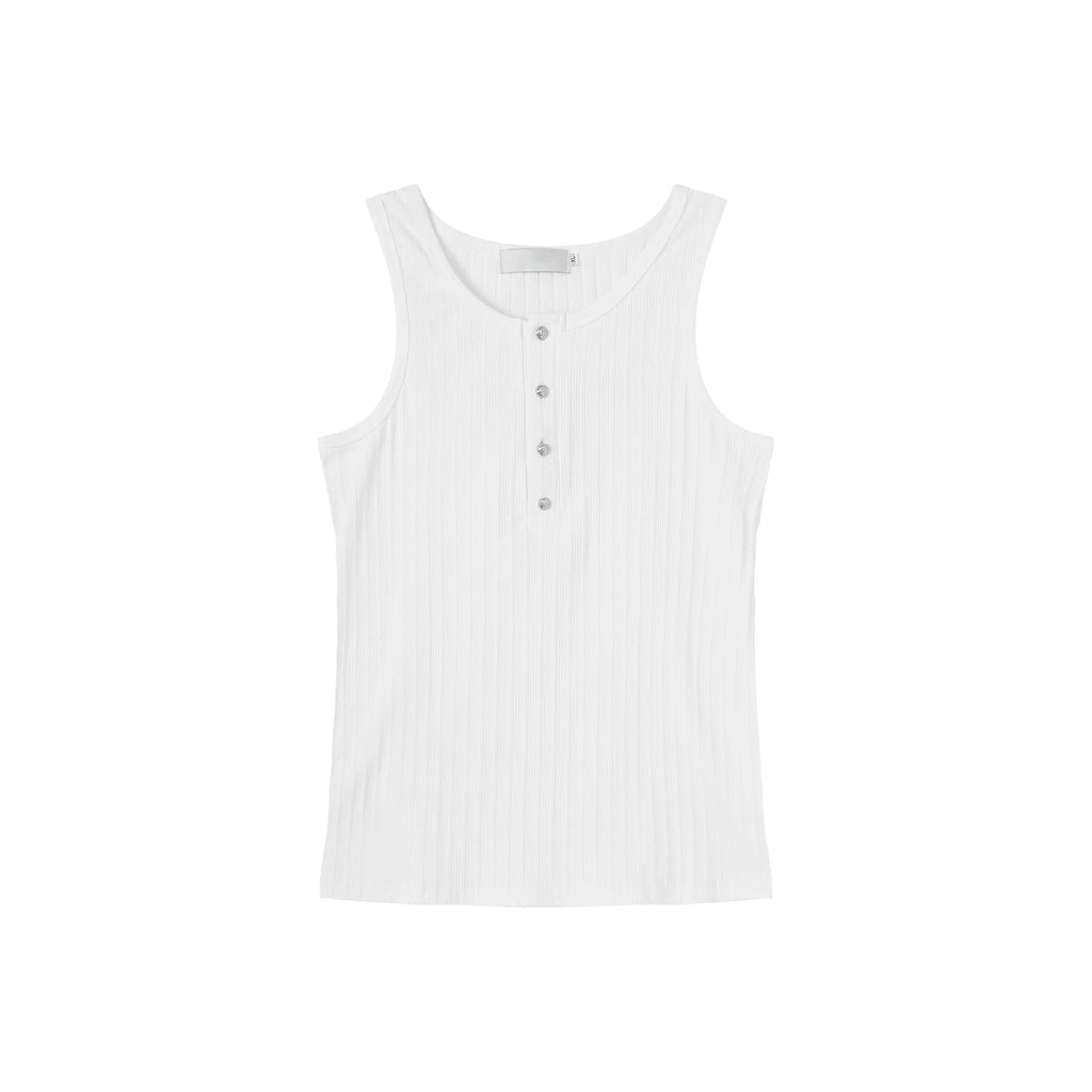 TURNTIDE Simple Crew Neck Vest Sleeveless