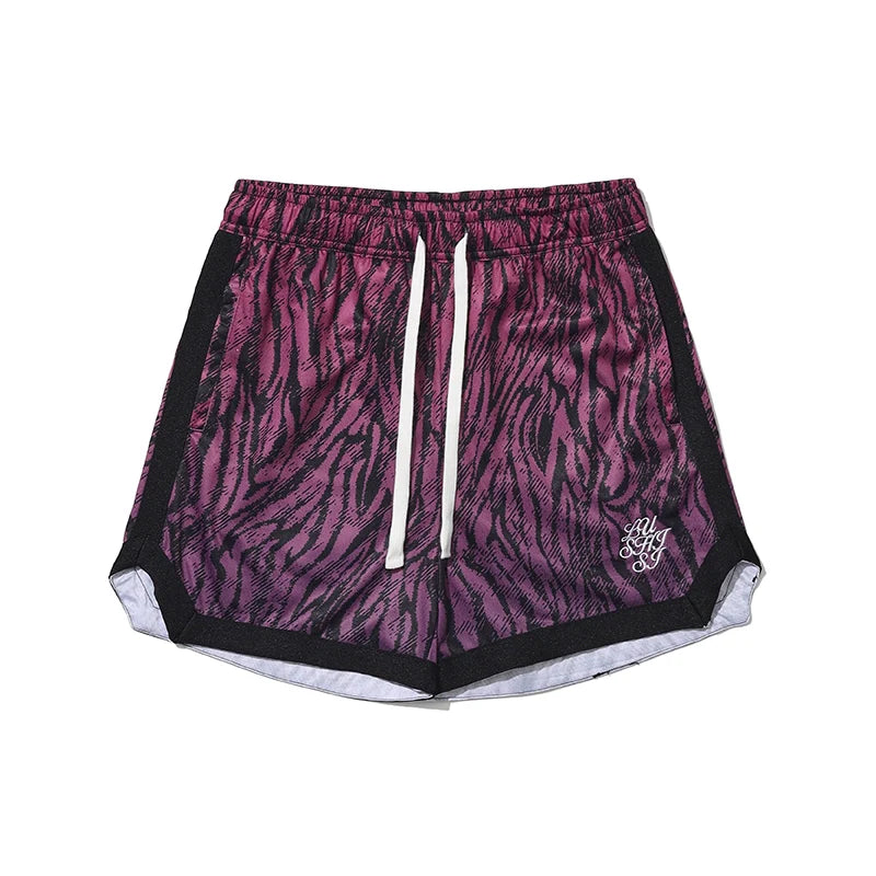 LUSHISI Zebra-pattern Quick-drying Five-point Shorts